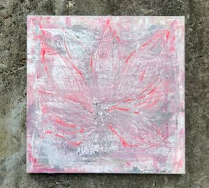 Spachteltechnik Acryl auf Leinwand Blumen Flowers