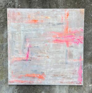 Spachteltechnik Neon Bild abstrakte Kunst