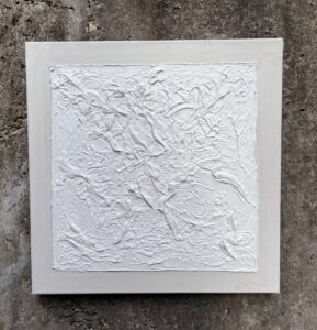 Relief Bild Spachteltechnik weiß shop